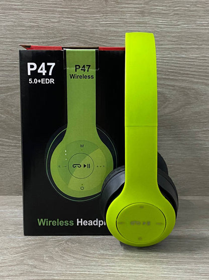Audífonos Diadema P47 Inalámbricos Bluetooth con Micrófono